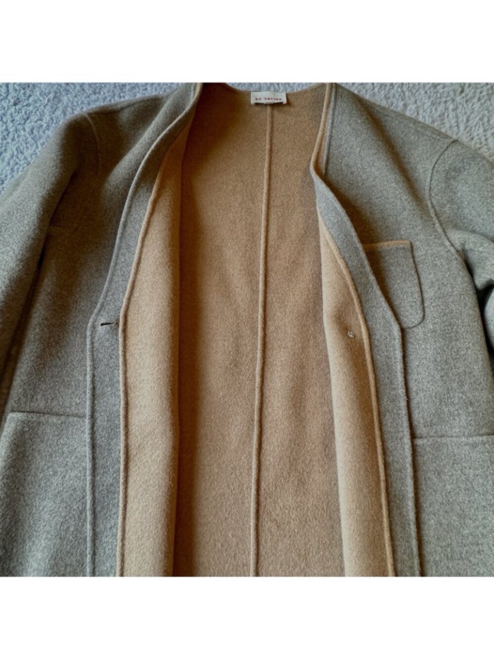 EP YAYING Yak Wool Cashmere Double-Sided Wool Coat Size US Size L - Retail $620 - Picture 7 of 16